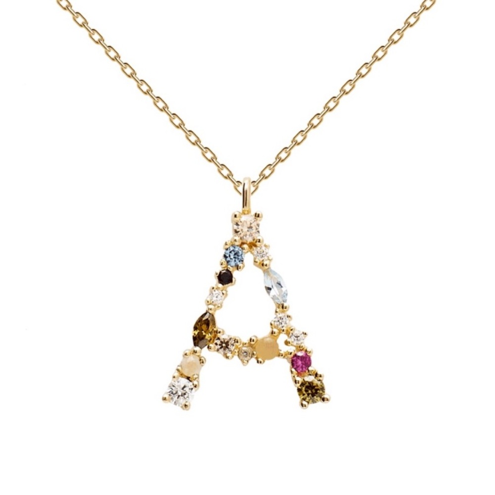 P D Paola Letter A Necklace